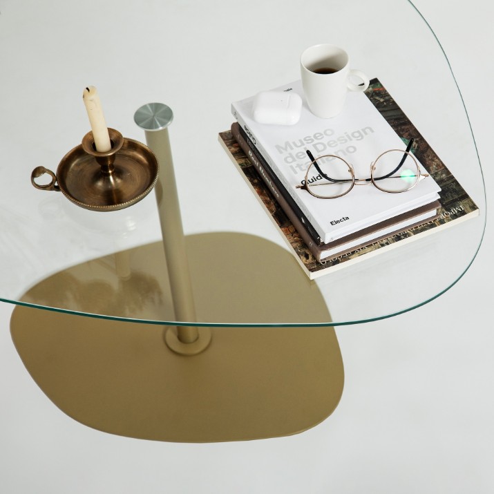 Măsuţă cafea Hanah Home Soho Transparent Gold