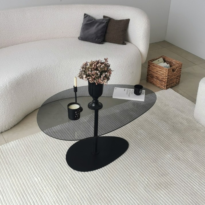 Măsuţă cafea Hanah Home Porto Dark Grey Black