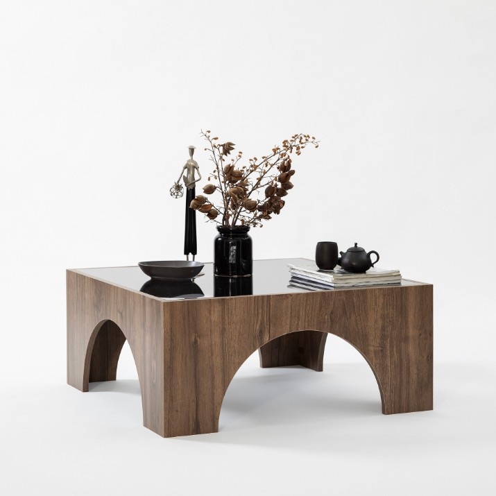 Măsuţă cafea Hanah Home Seine Walnut Dark Grey