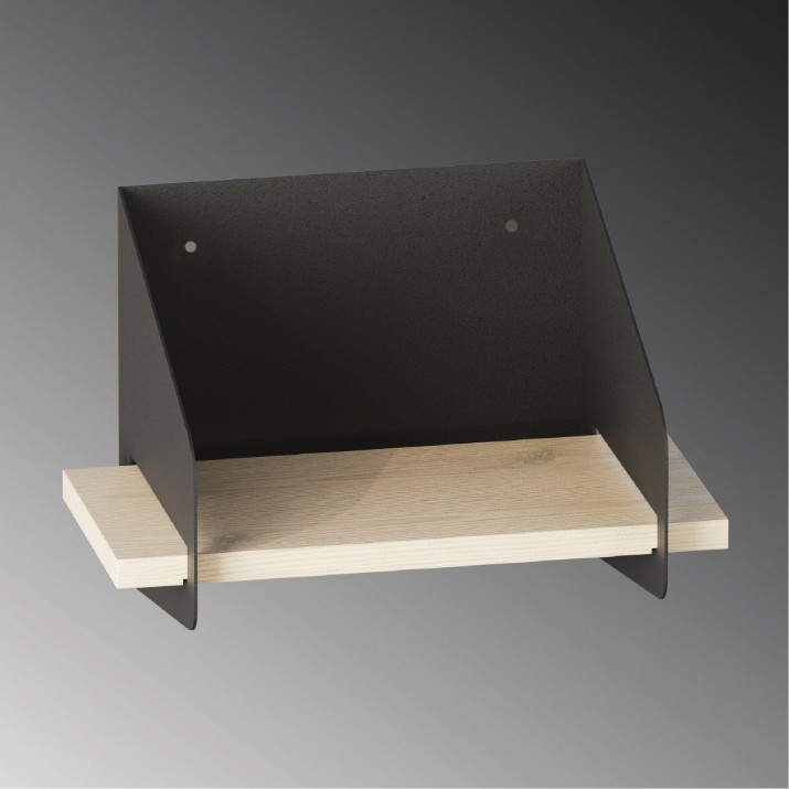 Настенная полка Hanah Home Short Arm Black