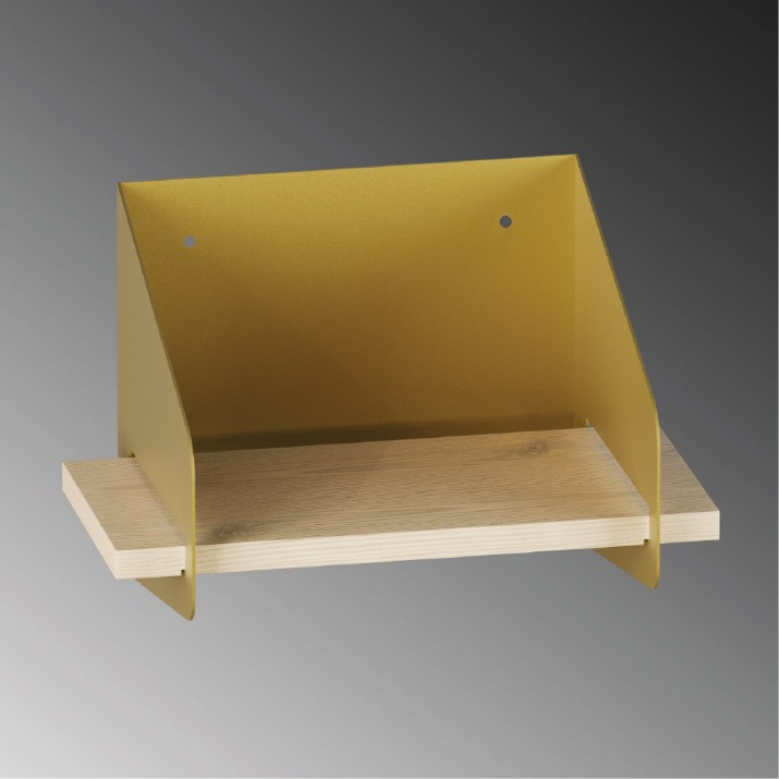 Настенная полка Hanah Home Short Arm Gold