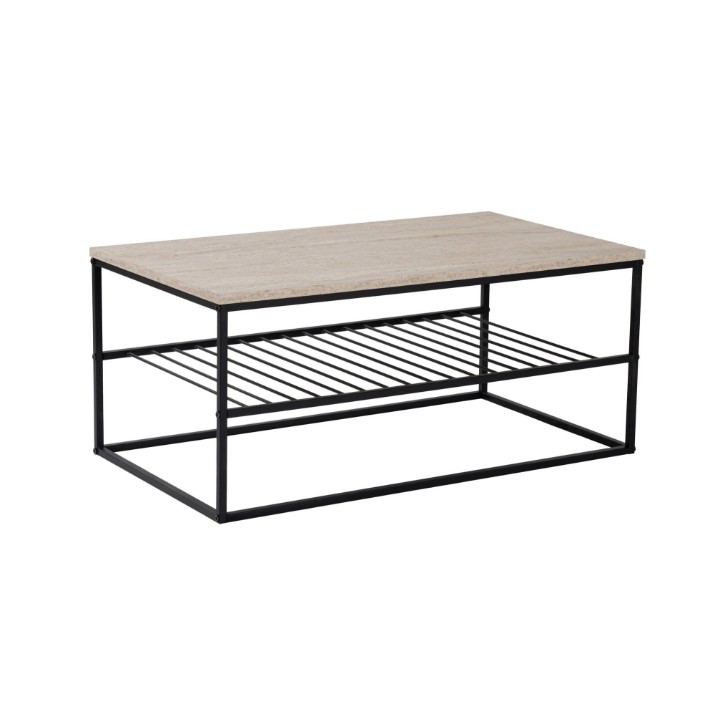 Măsuţă cafea Hanah Home Asude Black Travertine