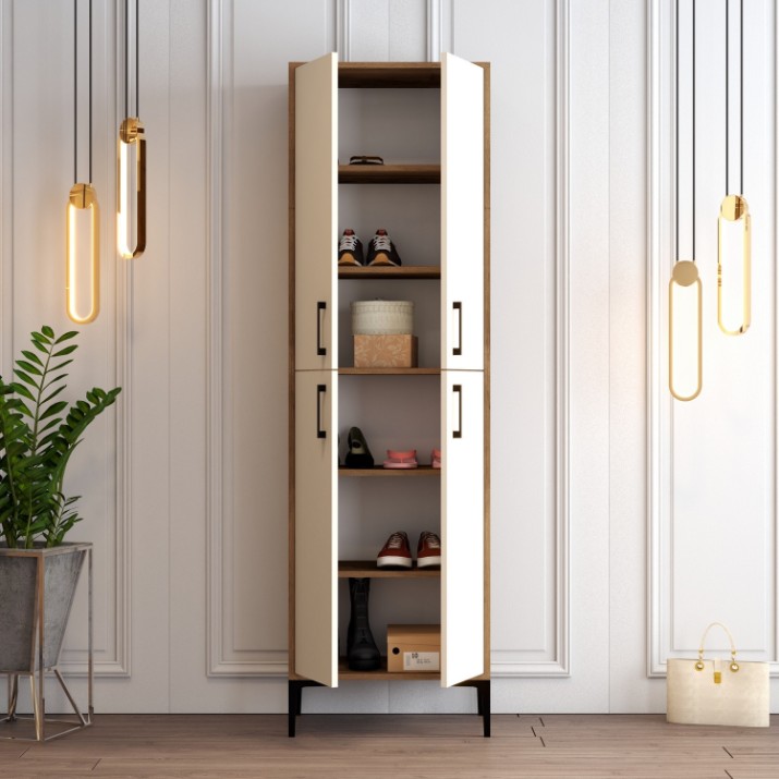 Обувница Hanah Home Berlin A Walnut Cream