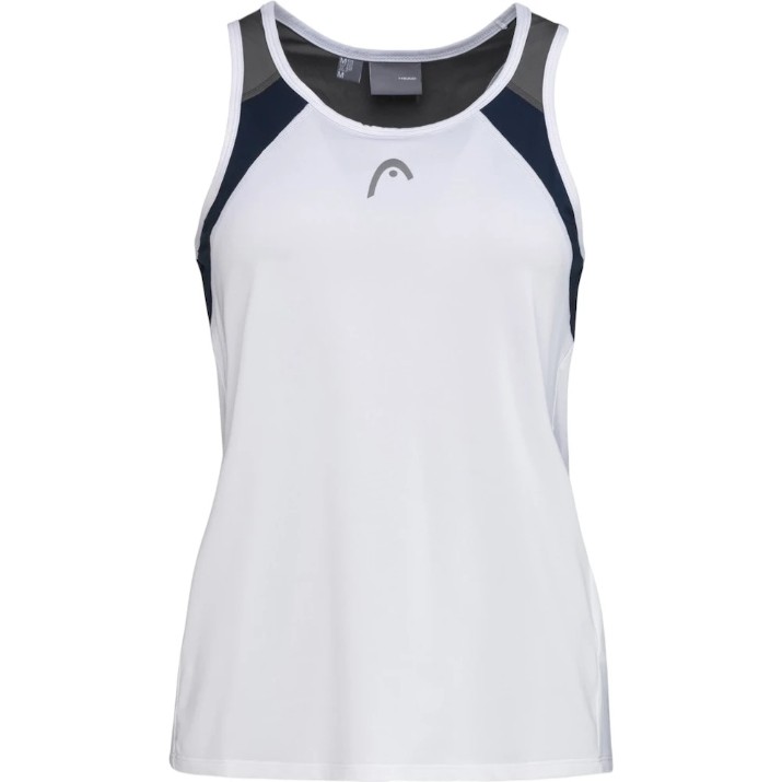Детская майка Head Club 22 Tank Top Girls 164 White/Dark Blue