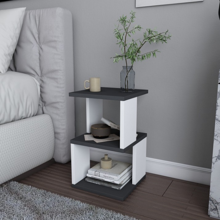 Прикроватная тумба Hanah Home Carter Anthracite White