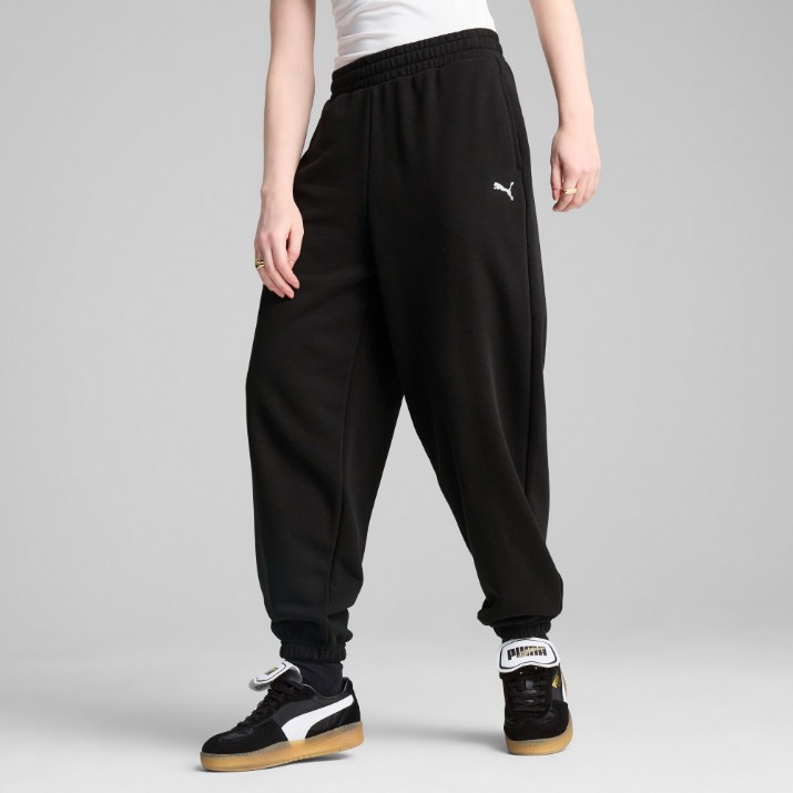 Pantaloni spotivi de dame Puma Wardrobe Ess Relaxed Puma Black, s.XL