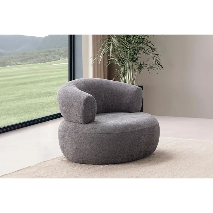 Fotoliu Atelier Del Sofa Roma Dark Grey