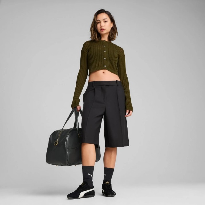 Cardigan de dama Puma Yona Long Sleeve Knit Top Olive Drab, s.XL