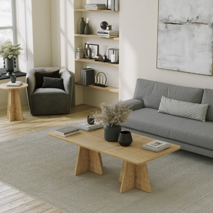 Журнальный столик Hanah Home Mushroom 2 Sapphire Oak