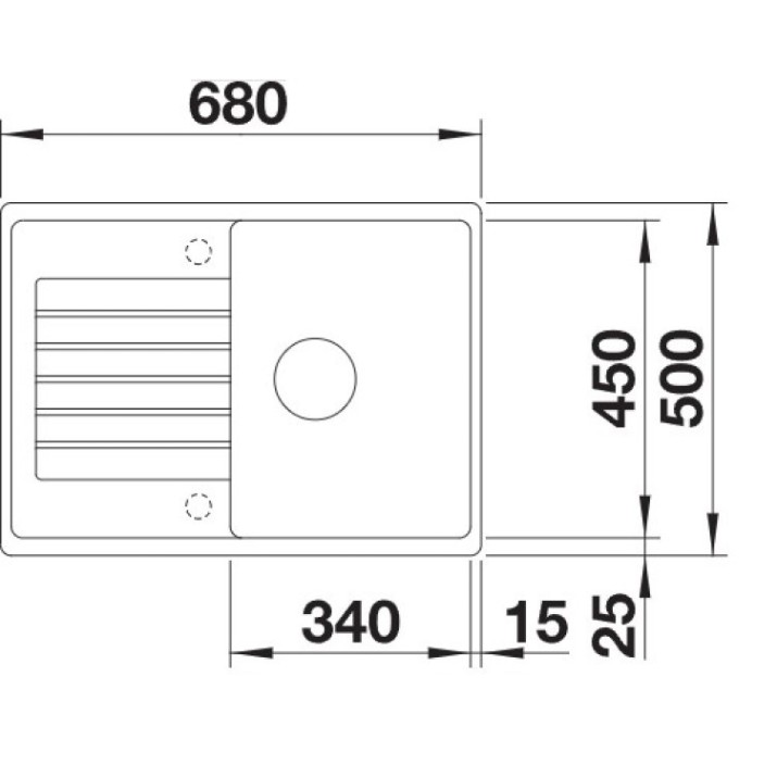 Chiuvetă de bucătărie Blanco Zia 45S (527379)