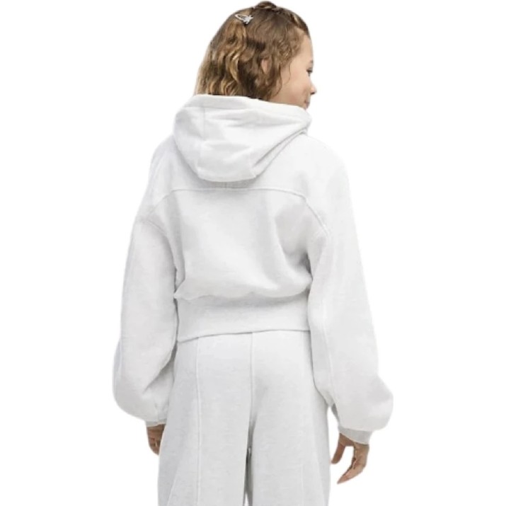 Детская толстовка Puma Ess Relaxed Croppedoon Sleeve White Glow Heather, s.128