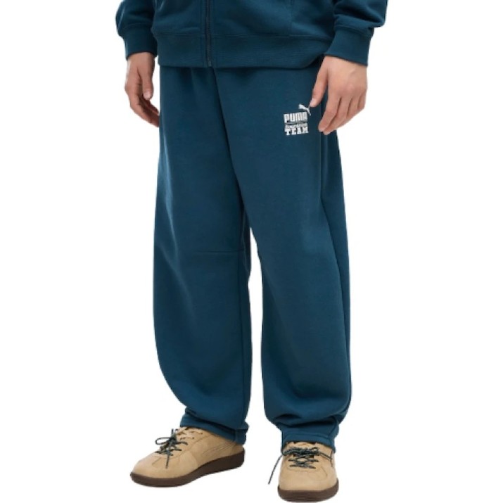 Pantaloni spotivi pentru copii Puma Mid90s Relaxed Barrel Midnight Petrol, s.128