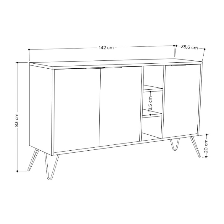 Тумба Hanah Home Clara Console Oak