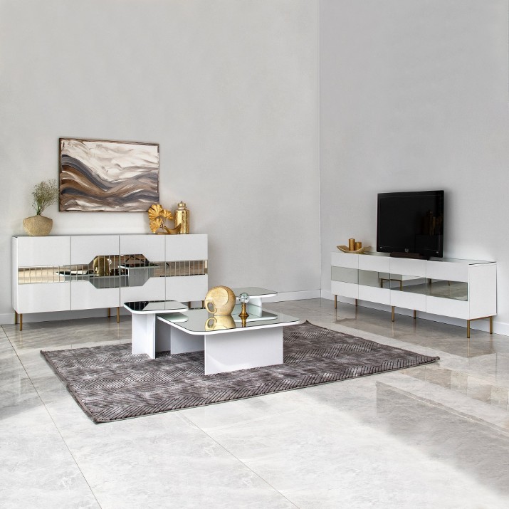 Тумба Hanah Home Milan White Gold