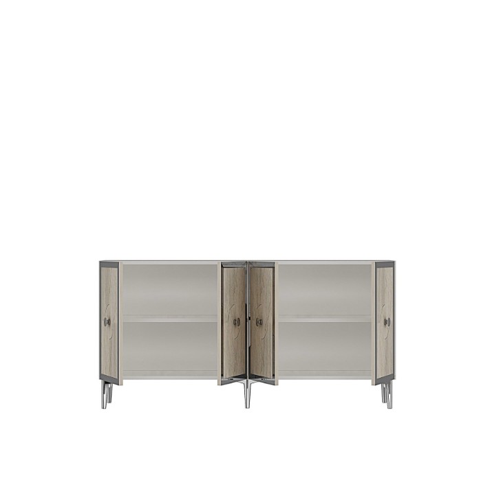 Тумба Hanah Home Pega 150 White Travertine Silver