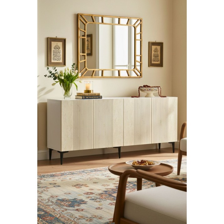 Тумба Hanah Home Corsa 180 White Travertine
