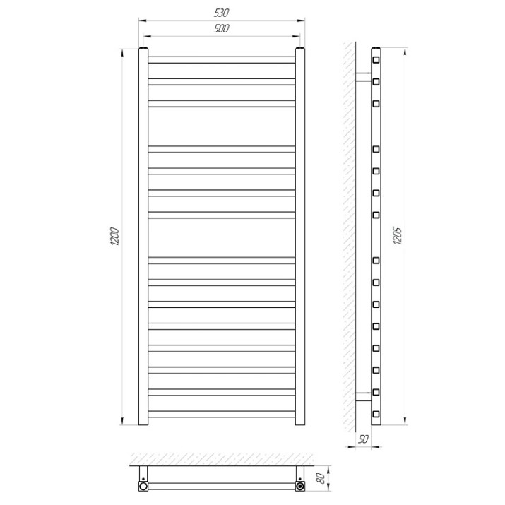 Полотенцесушитель Laris Image P15 500x1200