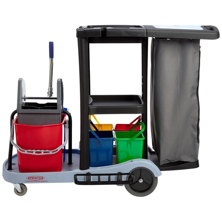 Carucior profesional pentru curatenie Sprintus Service Set 120L (301106)