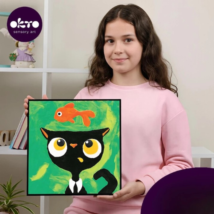Set pentru creatie OKTO Clay Black Cat 29x29cm (20056)