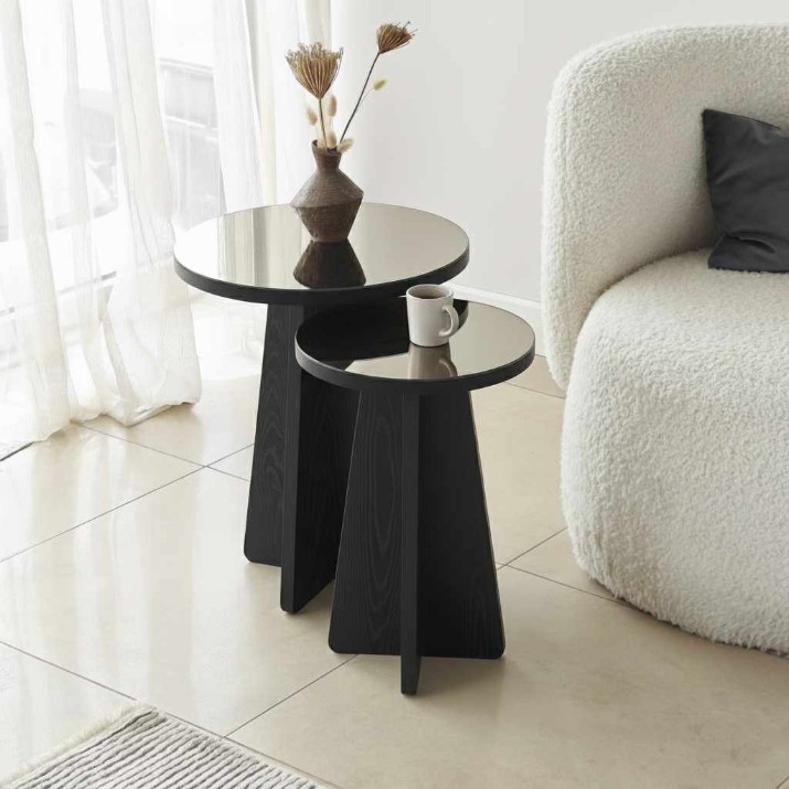 Набор журнальных столиков Hanah Home Luna Black 2pcs