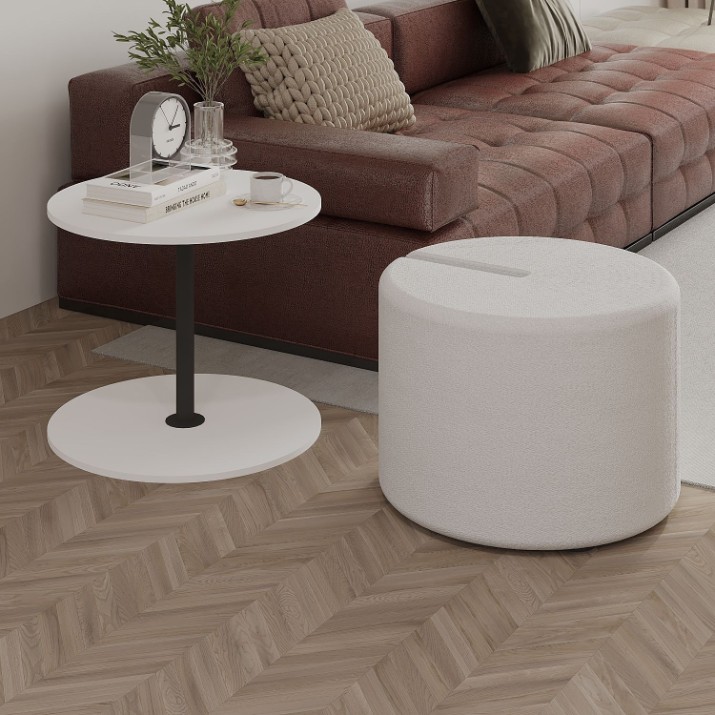 Set măsuţe cafea Hanah Home Vexana White 2pcs