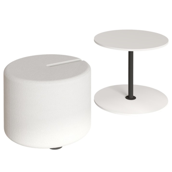 Set măsuţe cafea Hanah Home Vexana White 2pcs