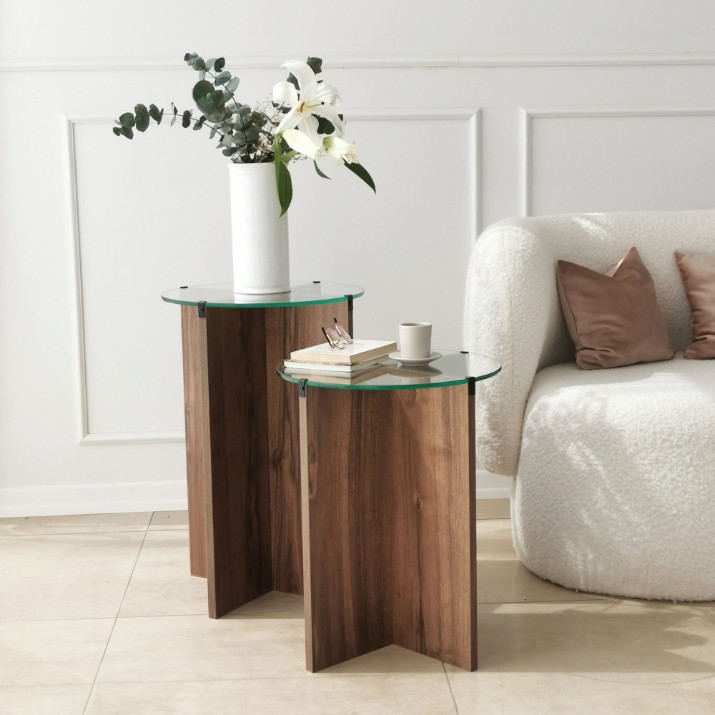 Набор журнальных столиков Hanah Home Lily Walnut