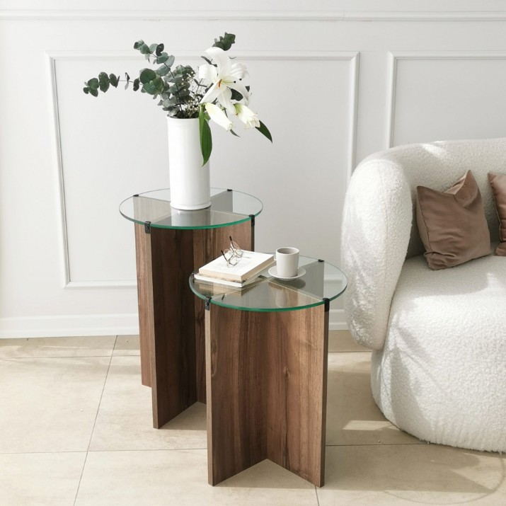 Набор журнальных столиков Hanah Home Lily Walnut