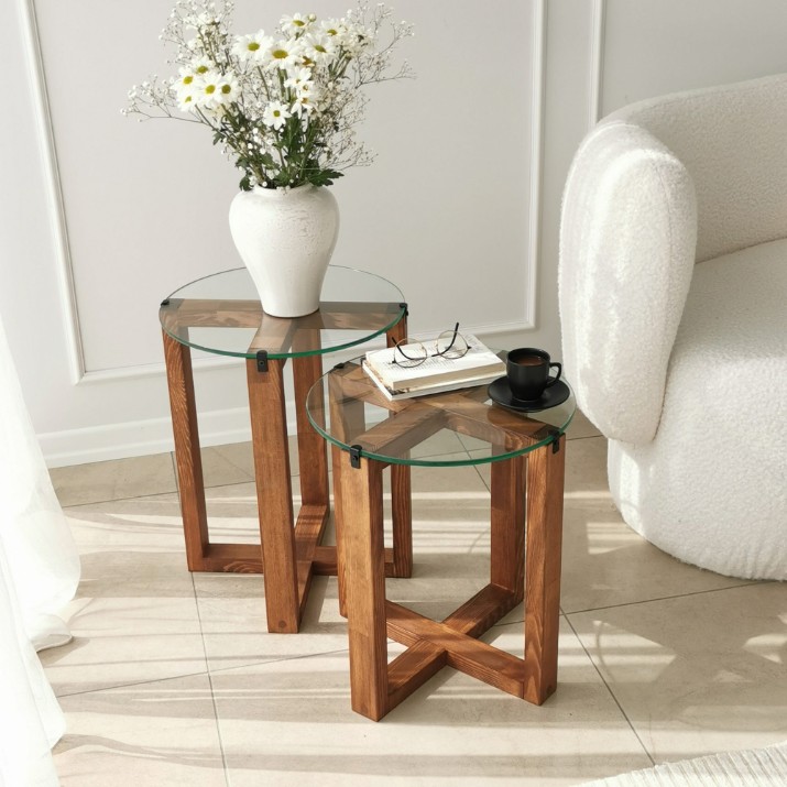 Набор журнальных столиков Hanah Home Amalfi Walnut