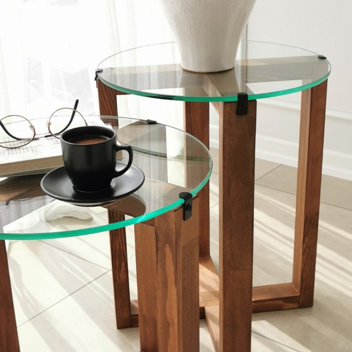 Набор журнальных столиков Hanah Home Amalfi Walnut