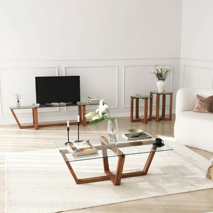Набор журнальных столиков Hanah Home Amalfi Walnut