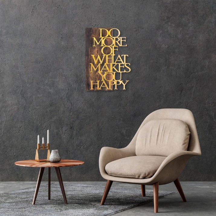 Panou decorativ Wallity Do More Of What Makes You Happy Gold