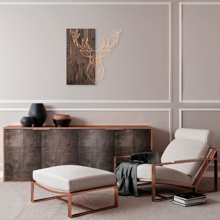 Декоративное панно Wallity Deer1 Copper