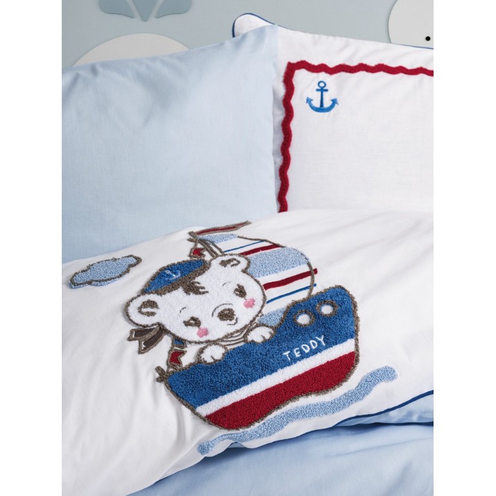 Lenjerie de pat pentru copii L'Essentiel Miniyo Blue