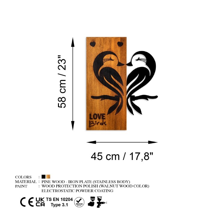 Panou decorativ Wallity Love Birds 5
