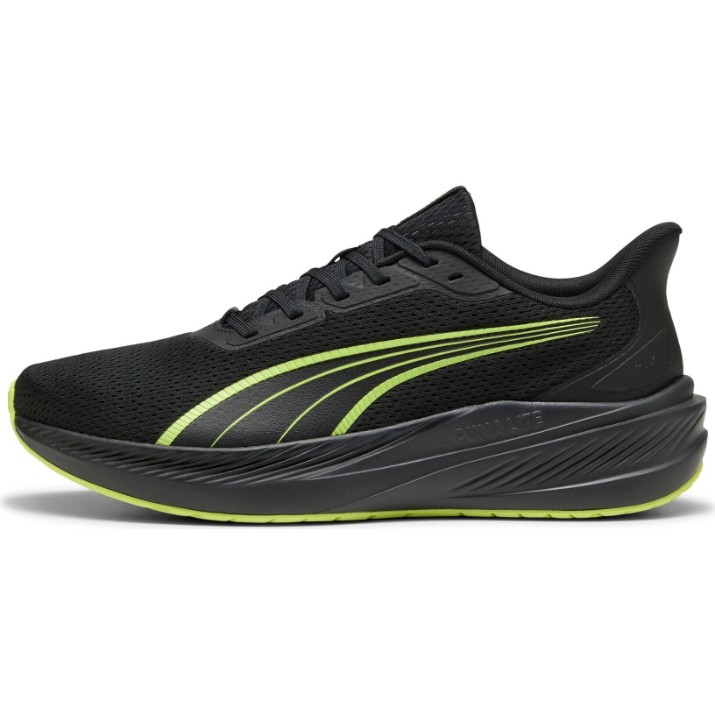 Adidași pentru bărbați Puma Dasher Lite Puma Black/Flat Dark Gray/Sunny Lime, s.42