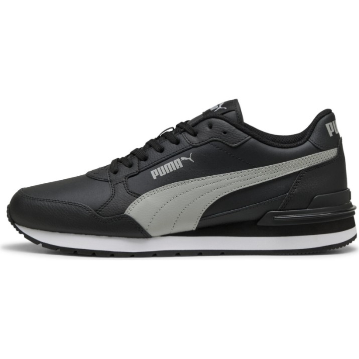 Adidași pentru bărbați Puma St Runner V4 Leather Puma Black/Gray Echo/White, s.40.5