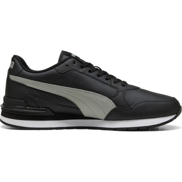Кроссовки мужские Puma St Runner V4 Leather Puma Black/Gray Echo/White, s.45