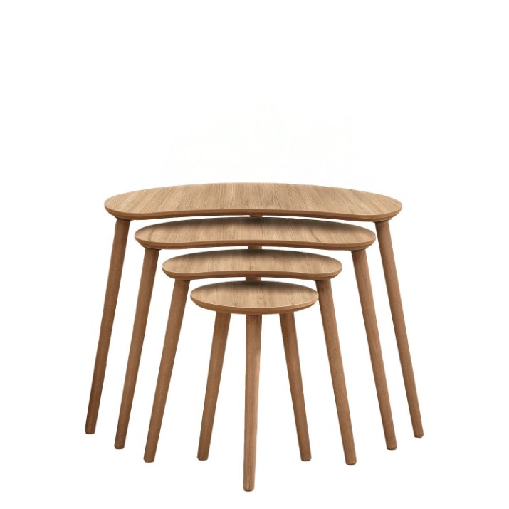 Set măsuţe cafea Hanah Home Moon Oak 4pcs
