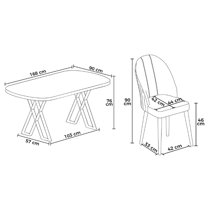 Set mobilă pentru bucătărie Hanah Home Kaye Atlantic Pine Black