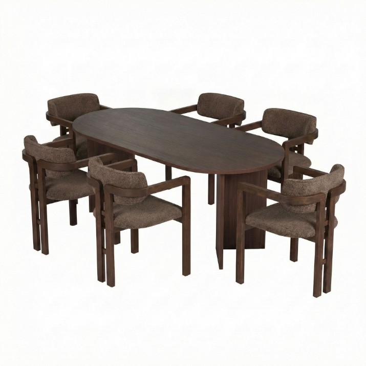 Set mobilă pentru bucătărie Hanah Home Meridia 6 Milano Walnut Dark Walnut Brown