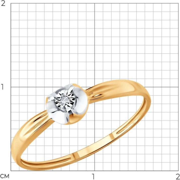 Кольцо SOLOVOV JEWELRY 1012906 s.17,5 1,08g