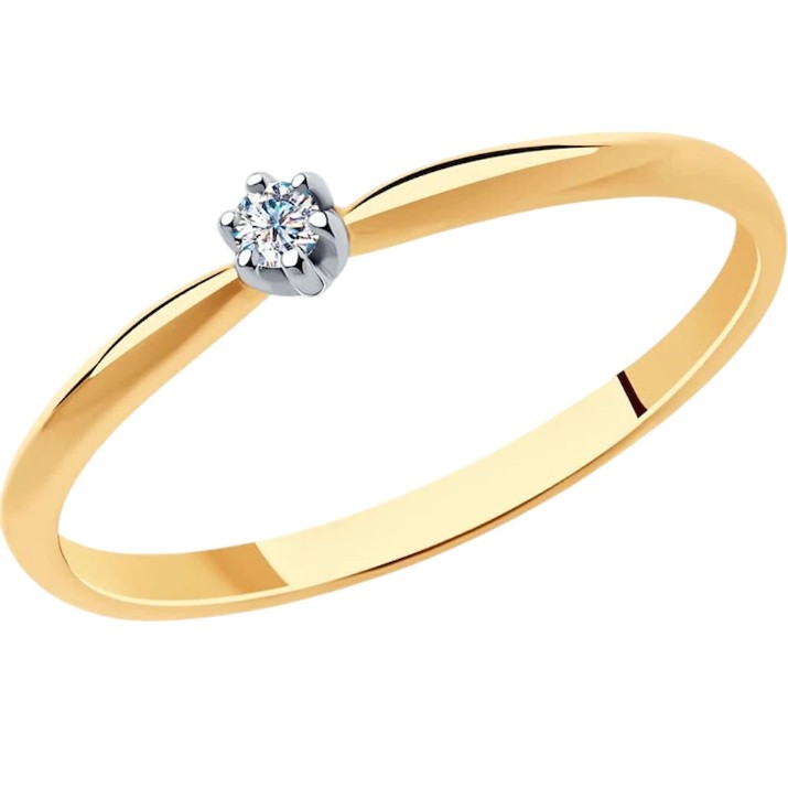 Inel din aur rosu cu diamant Casa Bosco 1011928 1,03g s.15,5