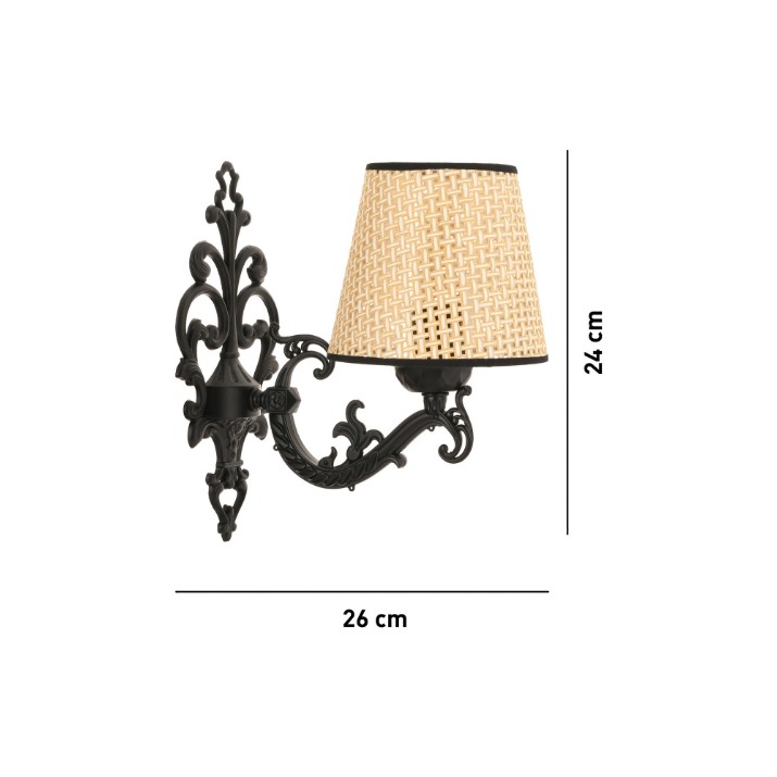 Candelabru de perete Opviq Claire Coral Black Oak