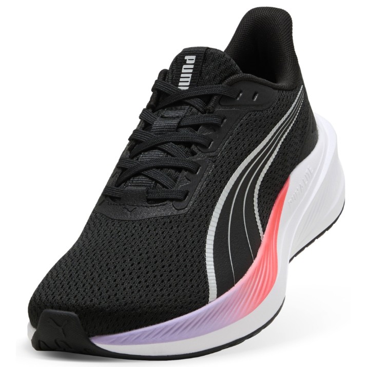 Adidași pentru copii Puma Dasher Lite Puma Black/White/Ultra Red/Light Lavender, s.41