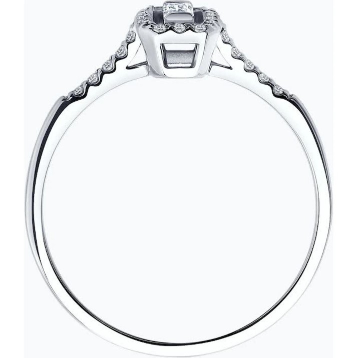 Кольцо из белого золота с бриллиантами Casa Bosco 1012181 1,46g s.16,5