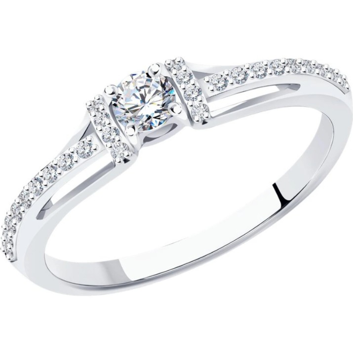 Inel din aur alb cu diamante Casa Bosco 1012271-3  2,15g s.17