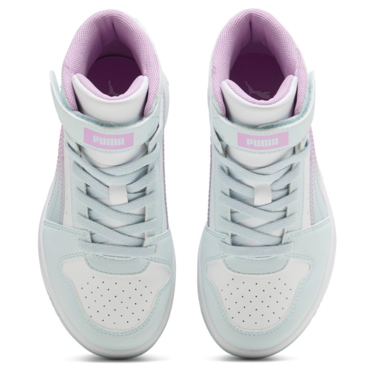 Ботинки детские Puma Rebound Slam Mid Faded Glow Ac+ Ps Aqua Glow/Mauve Glow/Puma White, s.31.5