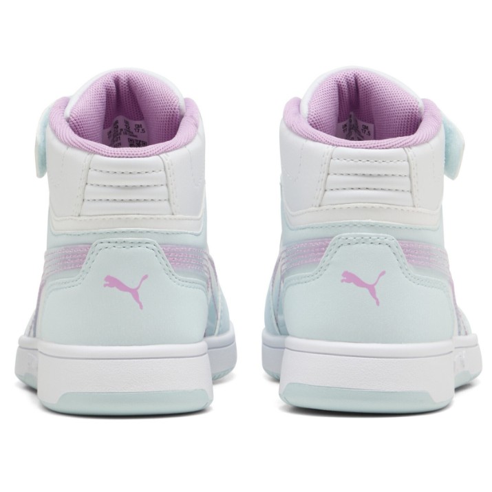 Ботинки детские Puma Rebound Slam Mid Faded Glow Ac+ Ps Aqua Glow/Mauve Glow/Puma White, s.31.5