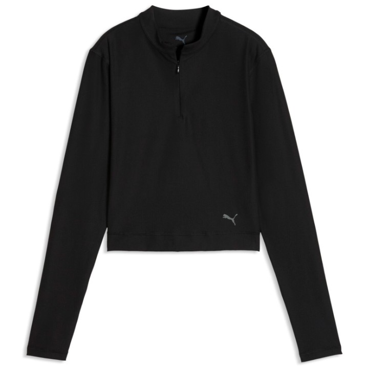 Женский лонгслив Puma Cloudspun Zip Ls Puma Black, s.XS